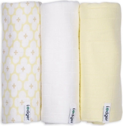 Lodger swaddler solid matcha butter (70 × 70 cm) – 3 vnt. rinkinys