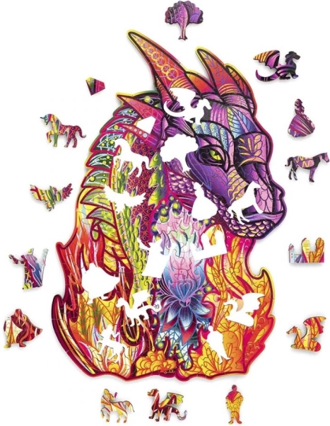 Wooden dragon puzzle