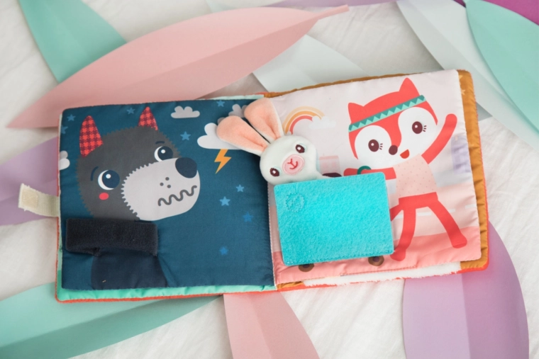 A soft textile book for little hands
