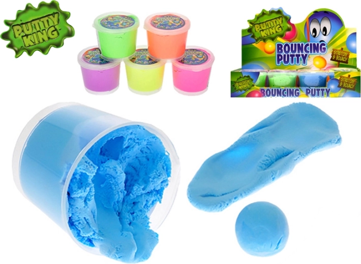 Šokinėjanti masė Putty King 35 g – 6 spalvų mišinys indelyje