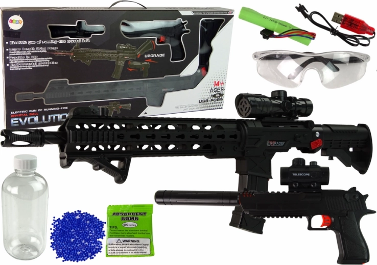 Water Pellet Gun with Accessories Black