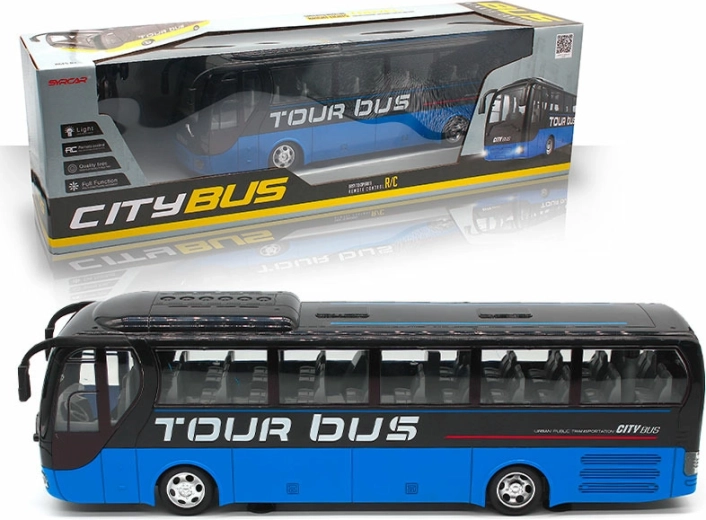 RC autobusas „Tour Bus“ mėlynai geltonas