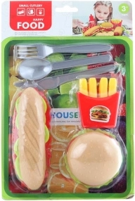 Plastic Play Food Set on Blister Card
