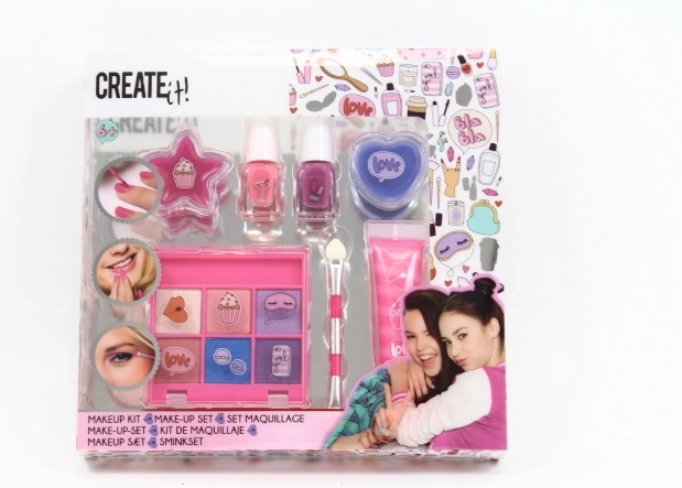 CREATE IT! rožinės ir violetinės spalvų makiažo rinkinys