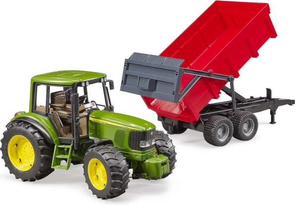 Bruder traktorius John Deere su savivarte priekaba 1:16