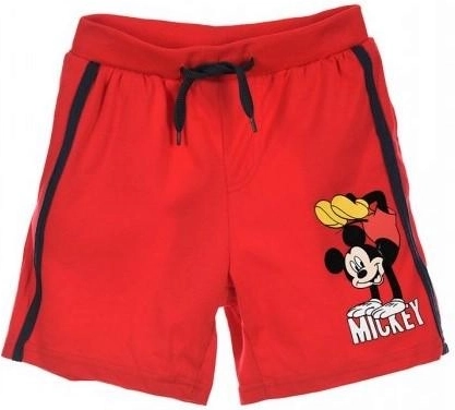 Red cotton Mickey bermuda shorts