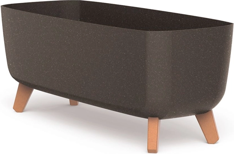 Savaime laistomas gėlių vazonas su kojelėmis 58 cm ECO Wood kava