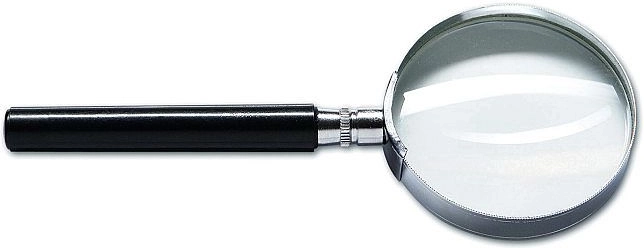 Lupa CONCORDE su metaliniu rėmeliu, skersmuo 75 mm