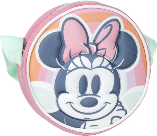Vaikiška per petį nešiojama rankinė Minnie su užtrauktuku