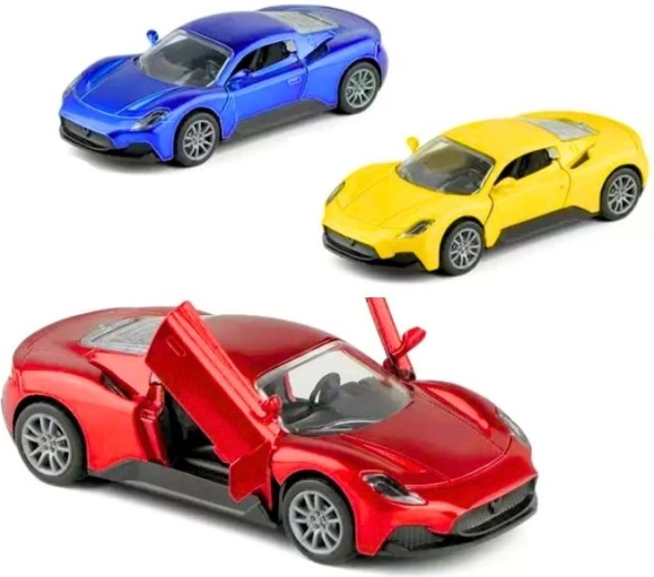 Metal toy car in a modern design