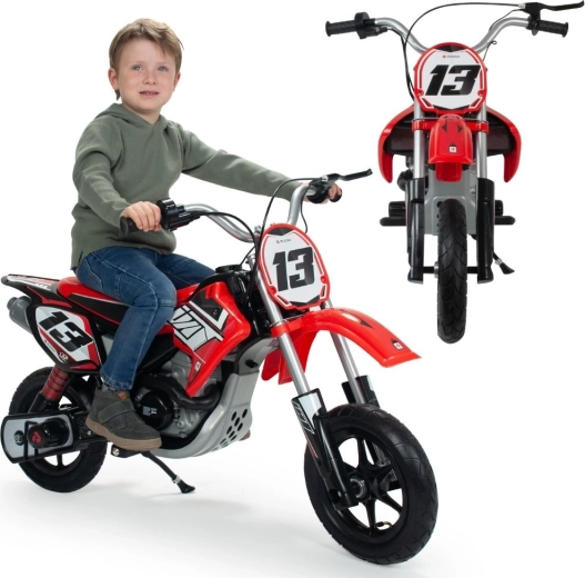 Elektrinis vaikų motokroso motociklas 24V raudonas INJUSA