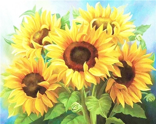 NORIMPEX Paint by Numbers Sunflower Bouquet 40 × 50 cm