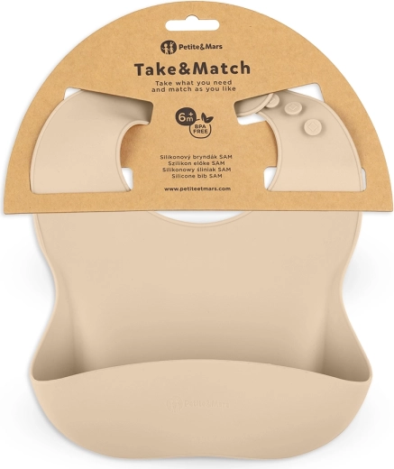 Petite&Mars silikoninis seilinukas Take&Match Desert Sand