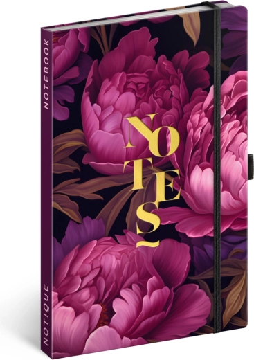 NOTIQUE užrašų knygelė „Violetinės gėlės“, linijuota