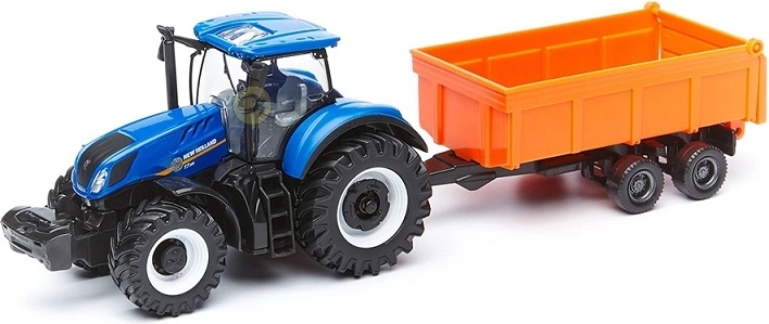 Bburago New Holland T7.315 tractor with trailer