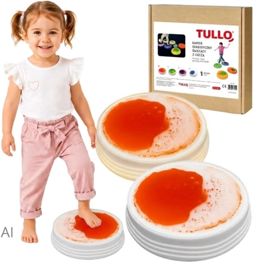 Tullo šviečiantis sensorinis skystas akmuo, geltonas
