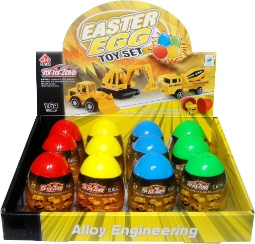 Construction vehicle in a plastic egg – collectible toy