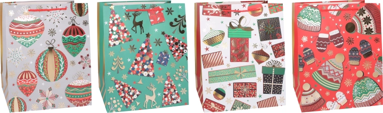 Christmas Gift Bag, Medium Size - 1 Piece