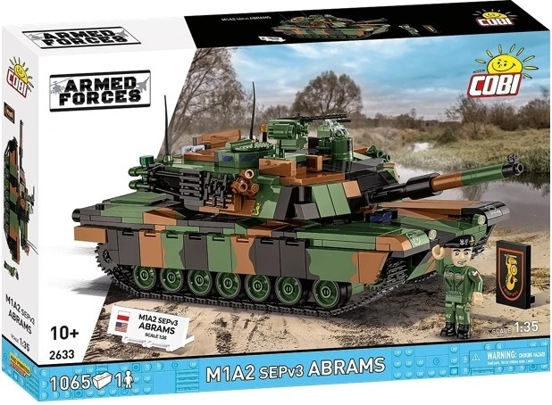 Tanko M1A2 SEPv3 Abrams konstruktorius 1:35 (1069 detalės)