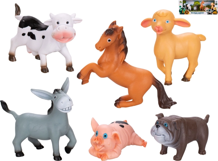 Ūkio gyvūnėlių rinkinys 7–10 cm, 6 vnt. dėžutėje