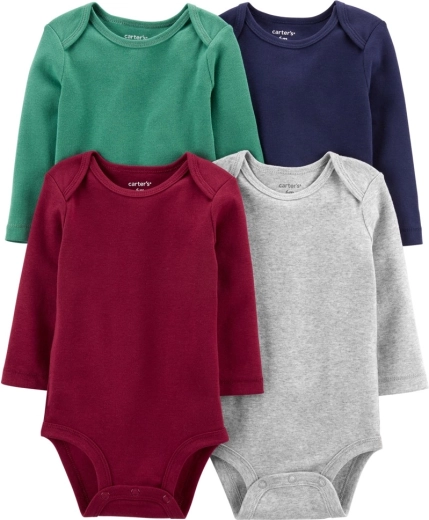 Carter's berniukiškas kūdikių smėlinukas ilgomis rankovėmis, multicolor, 4 vnt., dydis 56 (NB)