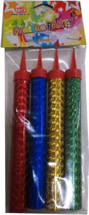 Color Party Fountains 12 cm – 40 s, set of 4 pcs