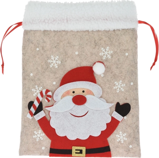 Soft felt and fluffy trim for a festive look