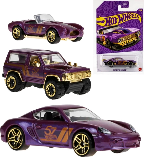 Mattel Hot Wheels car 57th Anniversary Purple and Gold Series 1:64 - 1 piece
