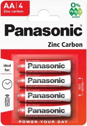 AA baterijų rinkinys PANASONIC Red R6, 1,5 V, 4 vnt.