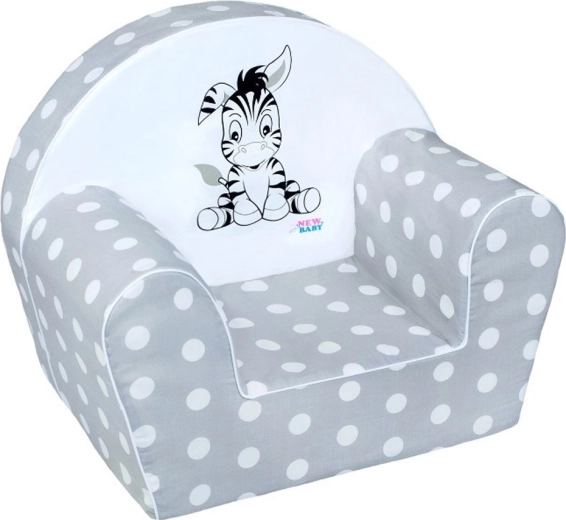 New Baby Zebra Children's Armchair, Grey