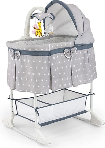 Daugiafunkcė lopšė ir kūdikio lovytė Milly Mally Sweet Melody Star