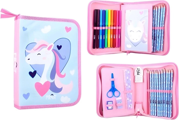 Equipped school pencil case Unicorn