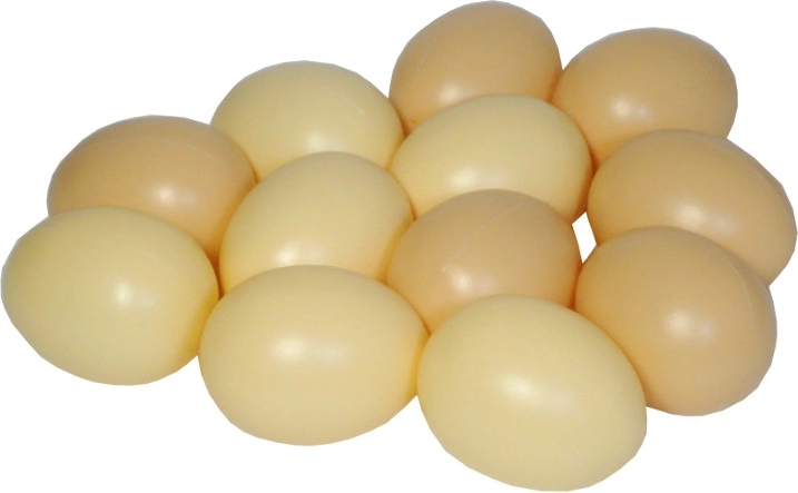 Plastikinių žaislinių kiaušinių rinkinys 12 vnt.