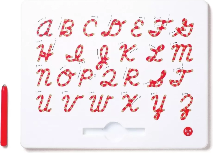 Kid O magnetic tracing board for practicing uppercase cursive handwriting