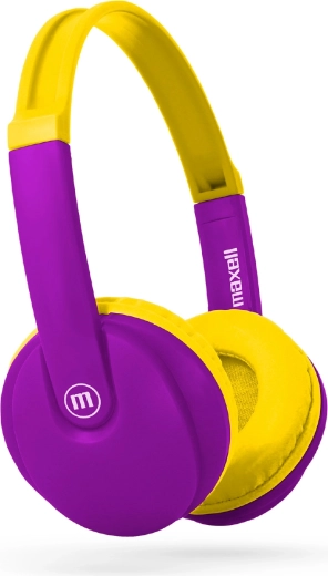 Maxell HP-BT350 children's Bluetooth headphones yellow/purple