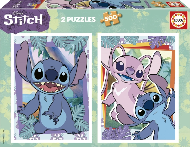 Educa dėlionė Stitch 2x500 detalių