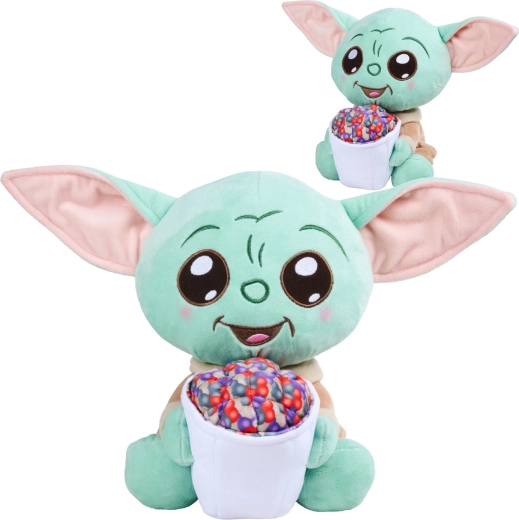 Grogu Plush Toy with Popcorn 25 cm – STAR WARS The Mandalorian, Simba