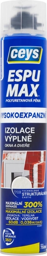Didelio plėtimosi pistoletinės montažinės putos CEYS, 750 ml