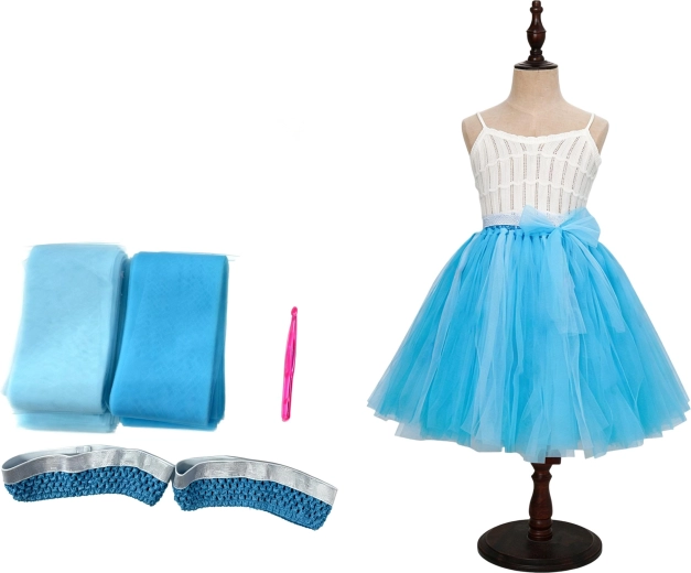 ARTO DIY Blue Tulle Skirt