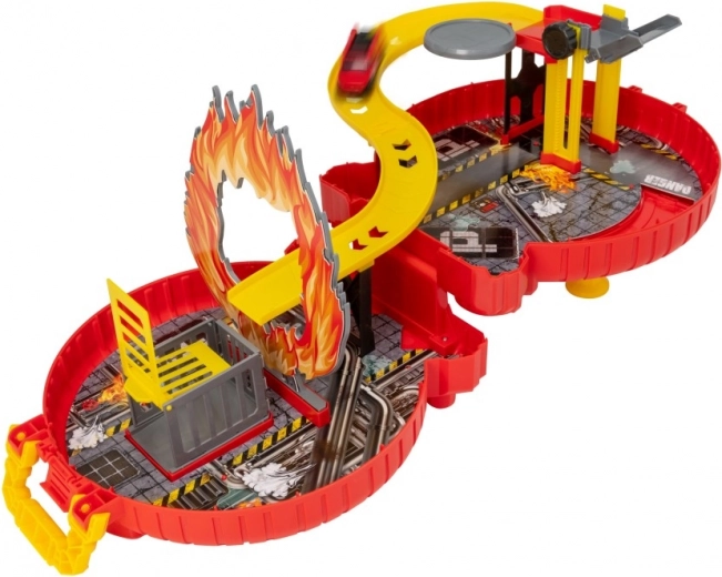 TEAMSTERZ Firefighter Racing Track with Case and Toy Car