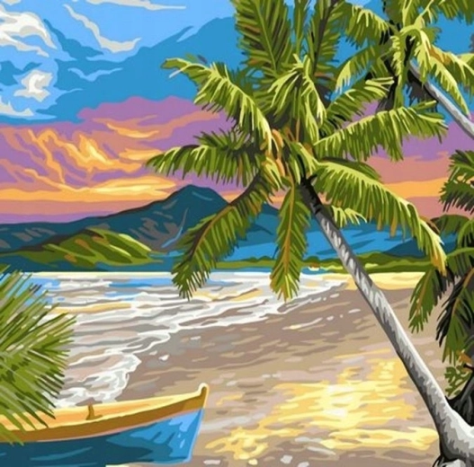Norimpex Paint by Numbers Exotic Beach 40 × 50 cm