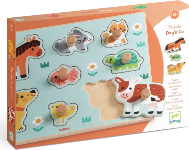 DJECO insert puzzle farm animals