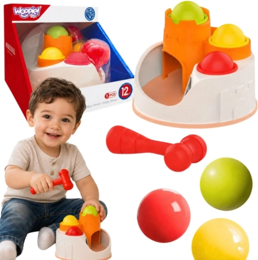 WOOPIE hammering toy with balls and a mallet for children from 12 months