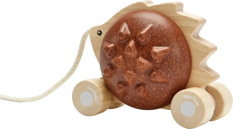 Traukiamas ežiukas PlanToys – rudas