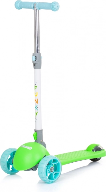 Chipolino Funky kids’ scooter blue‑green with light-up wheels