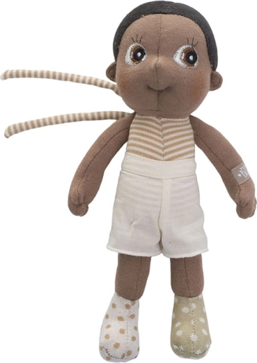 Rubens Barn EcoBuds Basil Mini minkšta lėlė iš ekologiškos medvilnės 23 cm