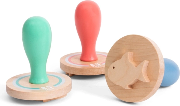 Wooden sand stamps with sea motifs - 3 pcs