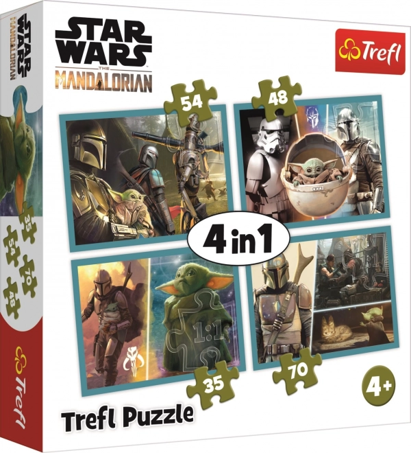 Dėlionė 4in1 MANDALORIAN ir jo pasaulis (35–70 detalių) TREFL