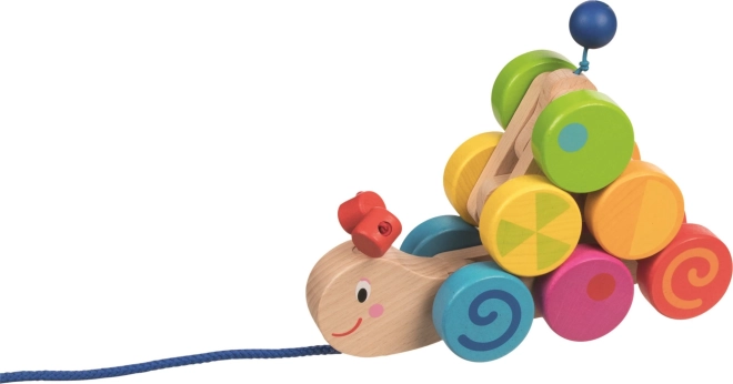 GOKI wooden pull caterpillar