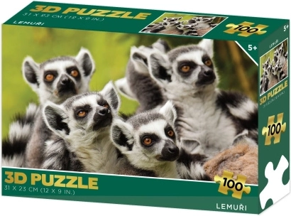 3D Puzzle Lemurs 100 Pieces